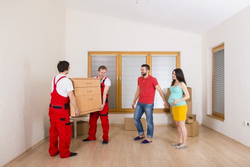 Packed household belongings for a short-distance small move